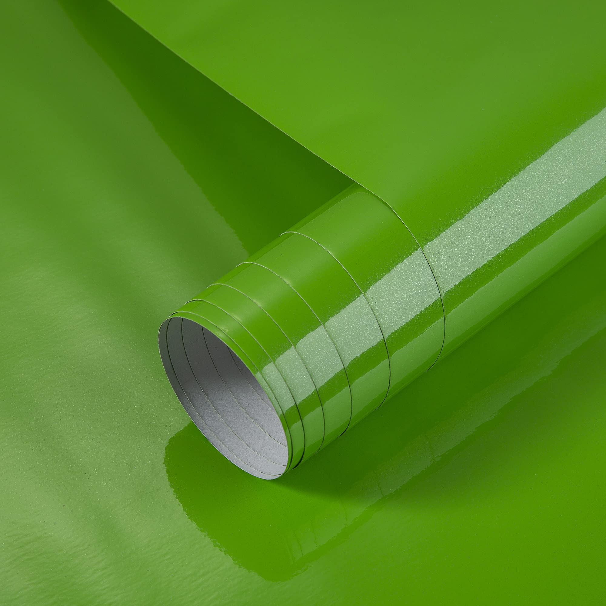 SOLDGOOD 61cm * 550cm Glitter Green Contact Paper Decorative Self Adhesive Counter Top Covers Removable Wallpaper Peel and Stick Countertops for Kitchen Cabinets Backsplash Shelf Drawer with Scraper