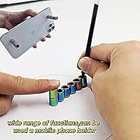 Vista 3 de AYXXZJD Bolígrafo de juguete de metal magnético de descompresión, multifuncional, capacidad deformable, pantalla táctil, bolígrafo de aprendizaje