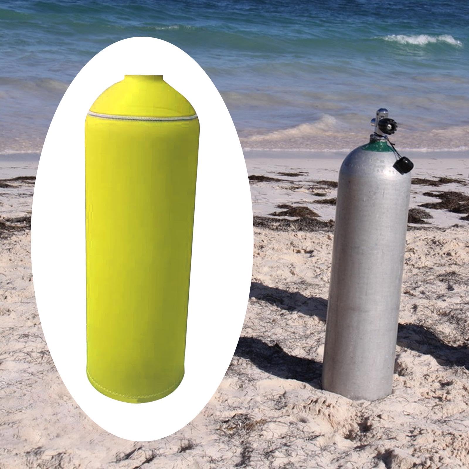kowaku Scuba Diving Tank Cover Neoprene Dive Cylinder Sleeve Dive Tank Protective Cover, Yellow
