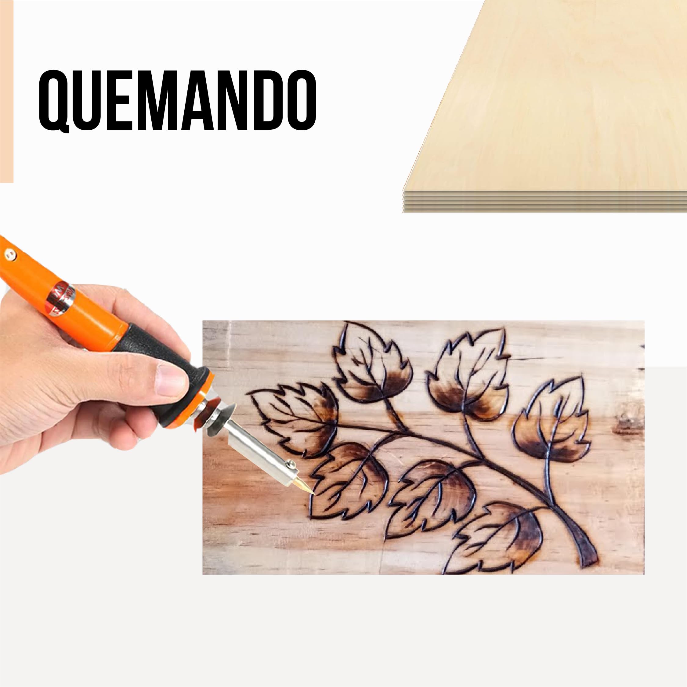 Compensato 400x400x4 Mm - 5 Pezzi Per Fai Da Te, Pirografia E Taglio Laser