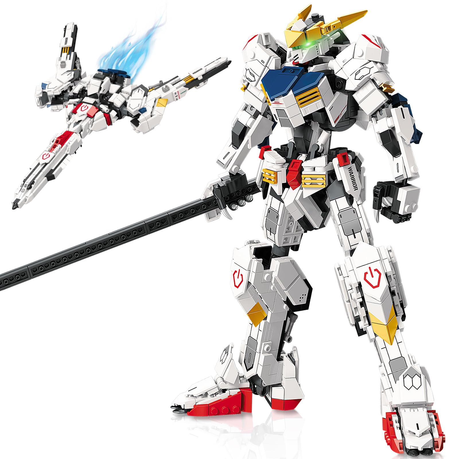 HIGH GODO Transforming Mecha Robot Building Blocks Set, 952 PCS City Technology Robot Decoration Model, Cool Robots Gift for Adult Collector Young People 14+