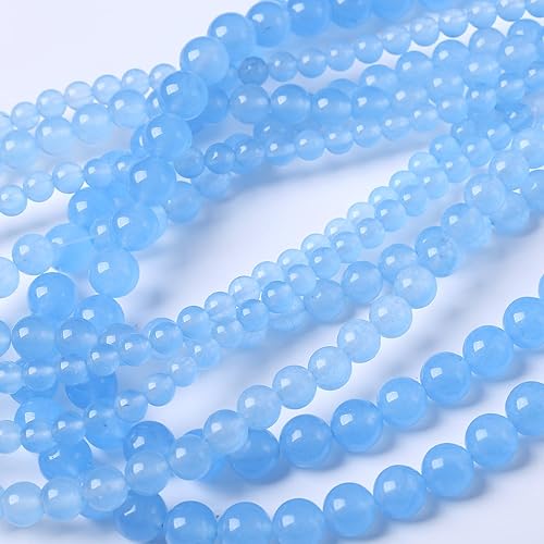 Miniatura 31 de Cuentas redondas sueltas de obsidiana negra de 0.236 pulgadas, cuentas de gemas naturales, cuentas de piedra energética de cristal para hacer joyas