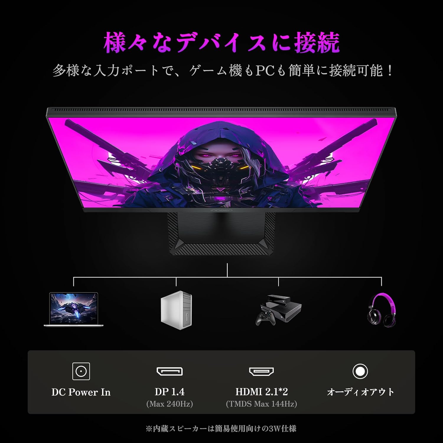 INNOCN 25M2S 24.5インチ WQHD 240Hz QD-MiniLED ゲーミングモニター