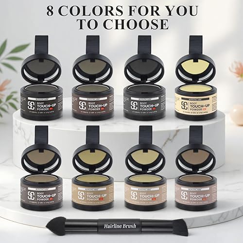 Miniatura 21 de SOVONCARE Polvo de línea capilar húmeda para mujeres y hombres, polvo de retoque de raíces de cabello para cobertura de canas, cabello