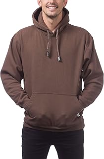 Pro Club Men's Heavyweight Pullover Hoodie (13oz), Brown, X-Large