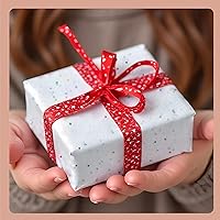 Vista 7 de Papel de seda blanco con purpurina para bolsas de regalo, 36 hojas de 14 x 20 pulgadas, papel de regalo reciclable para bodas, cumpleaños