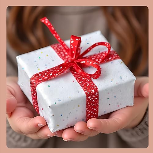 Miniatura 7 de Papel de seda blanco con purpurina para bolsas de regalo, 36 hojas de 14 x 20 pulgadas, papel de regalo reciclable para bodas, cumpleaños,