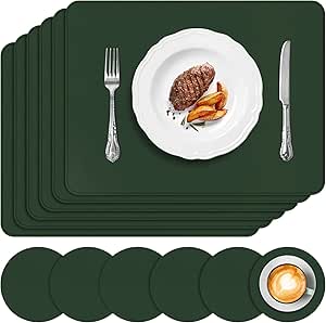 Juwelen set van 2 elegante wasbare placemats voor ontbijt Gioielli