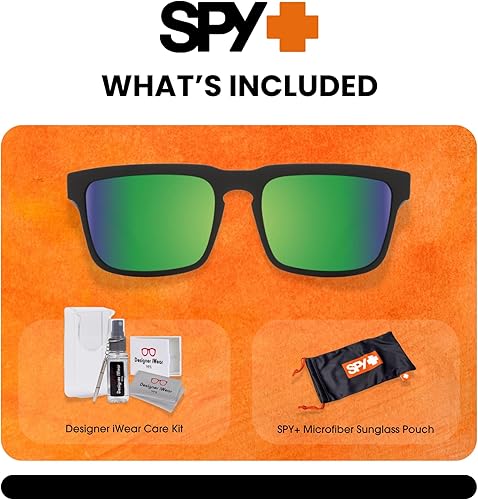 Miniatura 7 de SPY Gafas de sol cuadradas Helm para hombre y mujer + paquete con kit de gafas de diseñador iWear