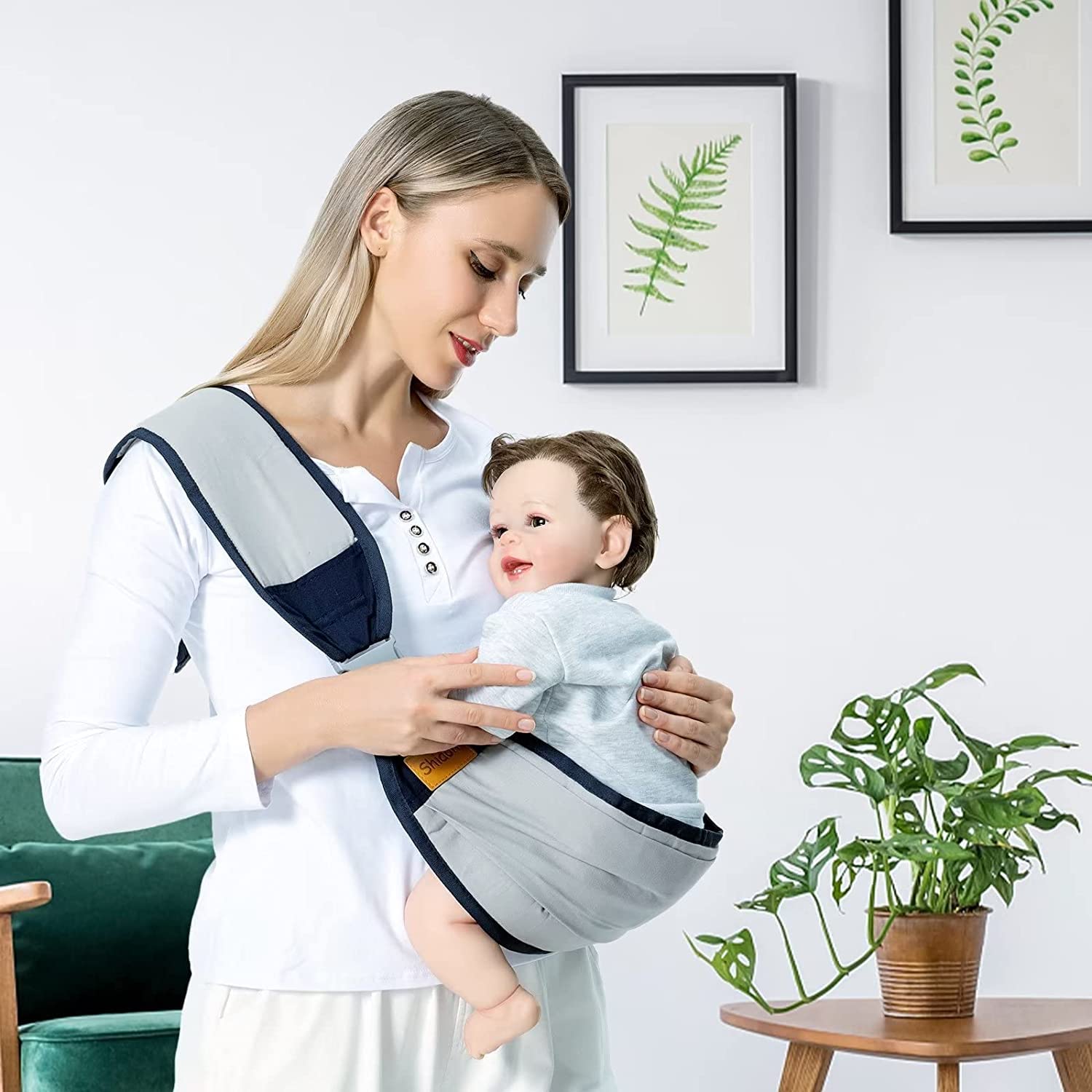 Ergo - Fascia da trasporto traspirante per neonati, neonati e bambini fino a 18 kg