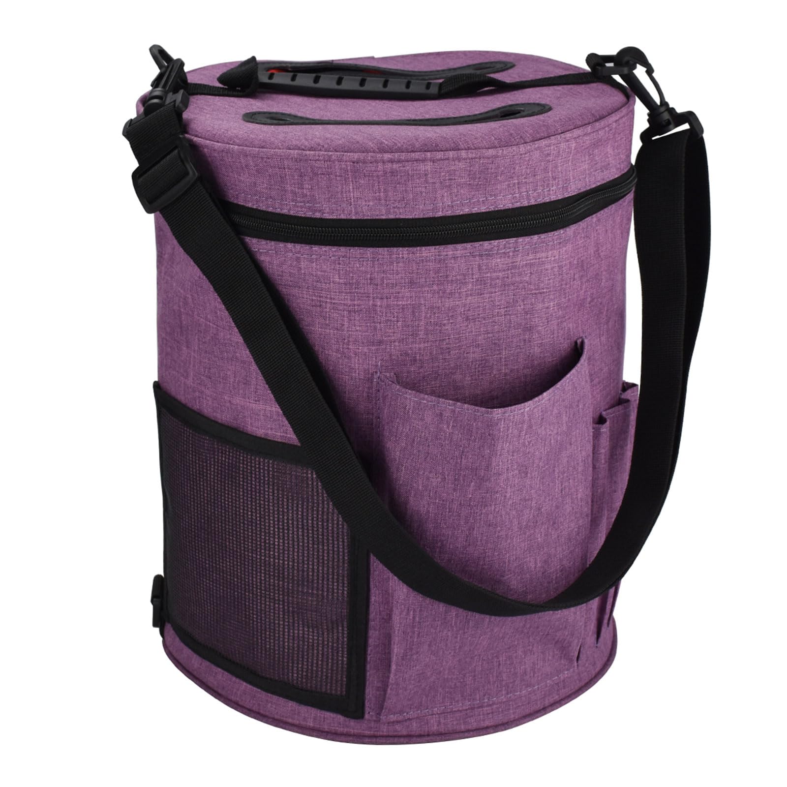 Kalttoy Woven Storage Bag Sewing Embroidery Tool Storage Crochet Yarn Drum Bag Bead Rhinestone Button Package Crochet Yarn Drum