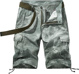 LindoMaker Mens Shorts 7 Inch Inseam Bermuda Shorts Regular Fit Breathable Hiking Shorts Athletic Running Shorts