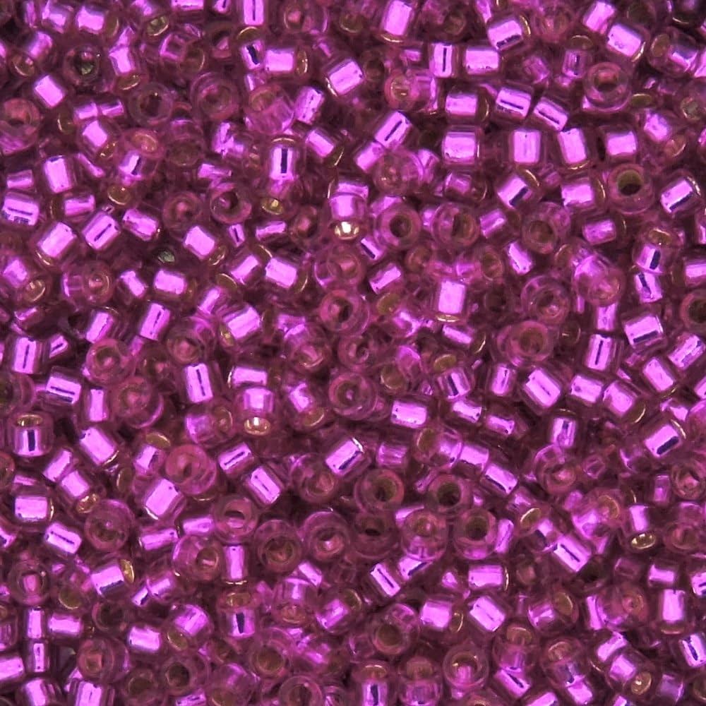 Amazon.com: Miyuki Delica Seed Beads 11/0 Dyed Silver Lined