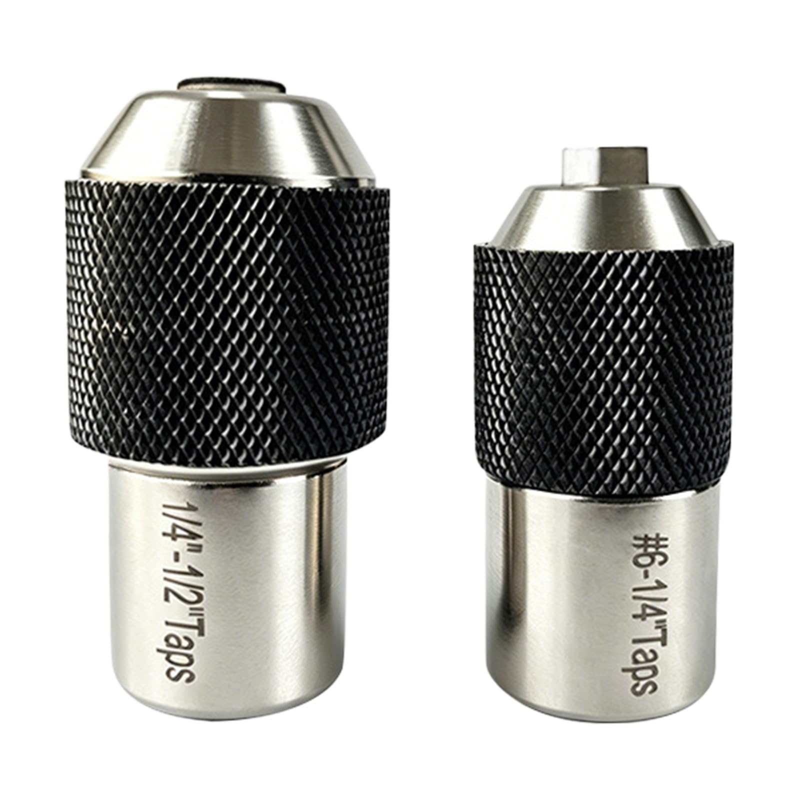 Introti White 2Pcs 3/8Inch Drive Tap Holder Cr-Mo Steel Adjustable Ratchet Wrench Power Tool Ratcheting Tap Socket For Taps Reamers Screw Extractors