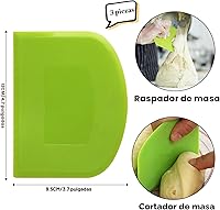Vista 2 de SURDOCA Raspador de masa de banco - 3P 4.7x3.7 "plástico flexible tazón raspador, borde afilado y ángulos raspador de pastel. herramientas