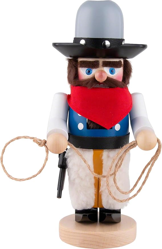 Steinbach Wooden Chubby Nutcracker Collection, Cowboy, Multicolored, 12