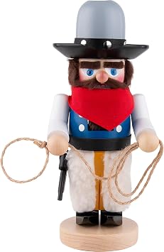 Steinbach Wooden Chubby Nutcracker Collection, Cowboy, Multicolored, 12"