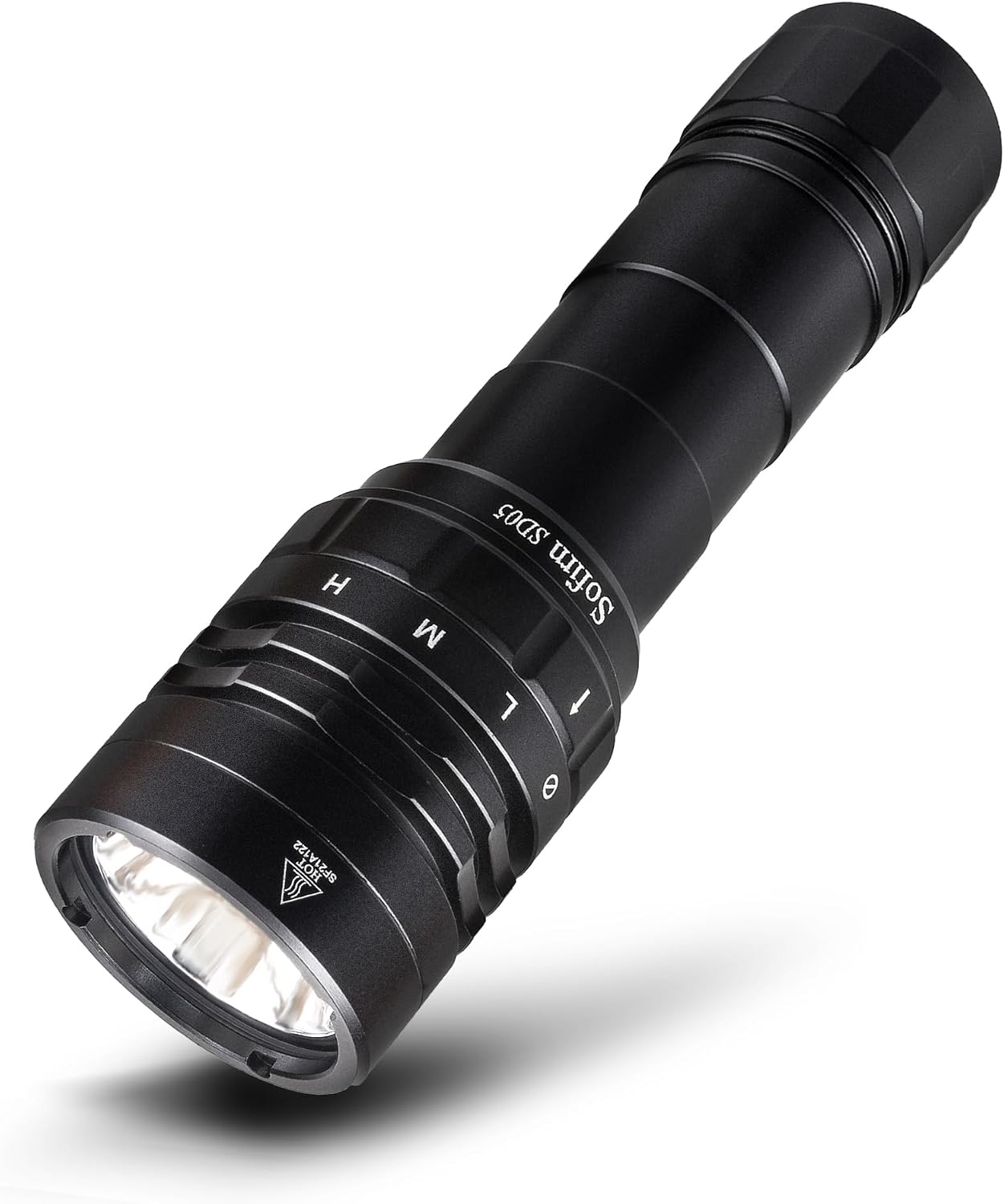 sofirn SD05 Scuba Dive Light 3000 Lumens 5000K, Diving Flashlight 100m | Natural white underwater torch with magnetic ring switch, 4 modes. For reef diving, underwater photography, cave dives.