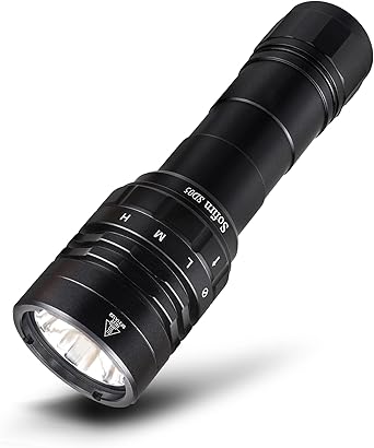 sofirn SD05 Scuba Dive Light 5000K, 3000 Lumen Natural White Underwater Flashlight, IPX8 Waterproof 100M Diving Torch, Magnetic Ring Switch, 4 Modes for Reef Diving & Underwater Photography