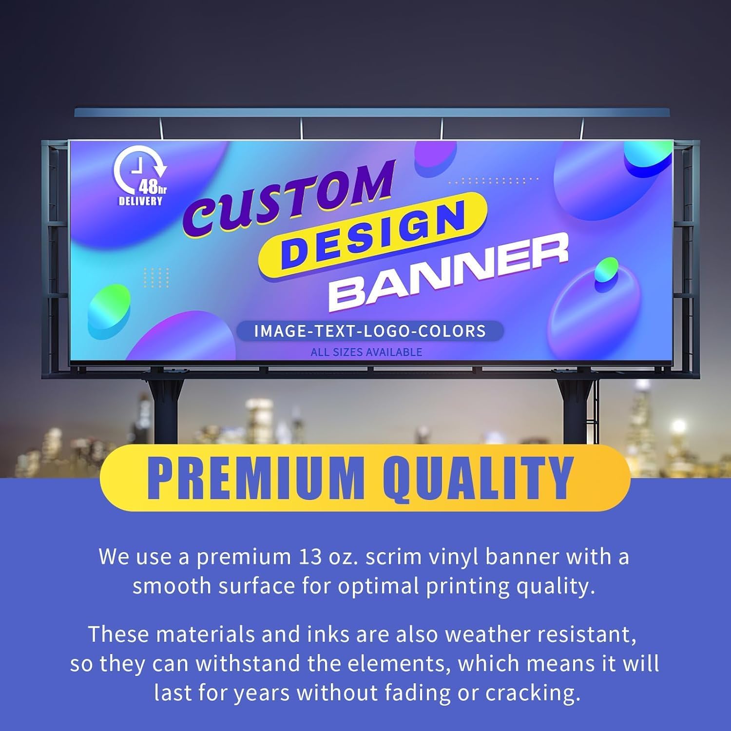Custom Vinyl Banner by EKSPRINT, 13OZ Banners and Signs Customize for Indoor and Outdoor, Custom banner | Banners Customize for Business, Birthday, Party, School, Shop-(4X9Ft)