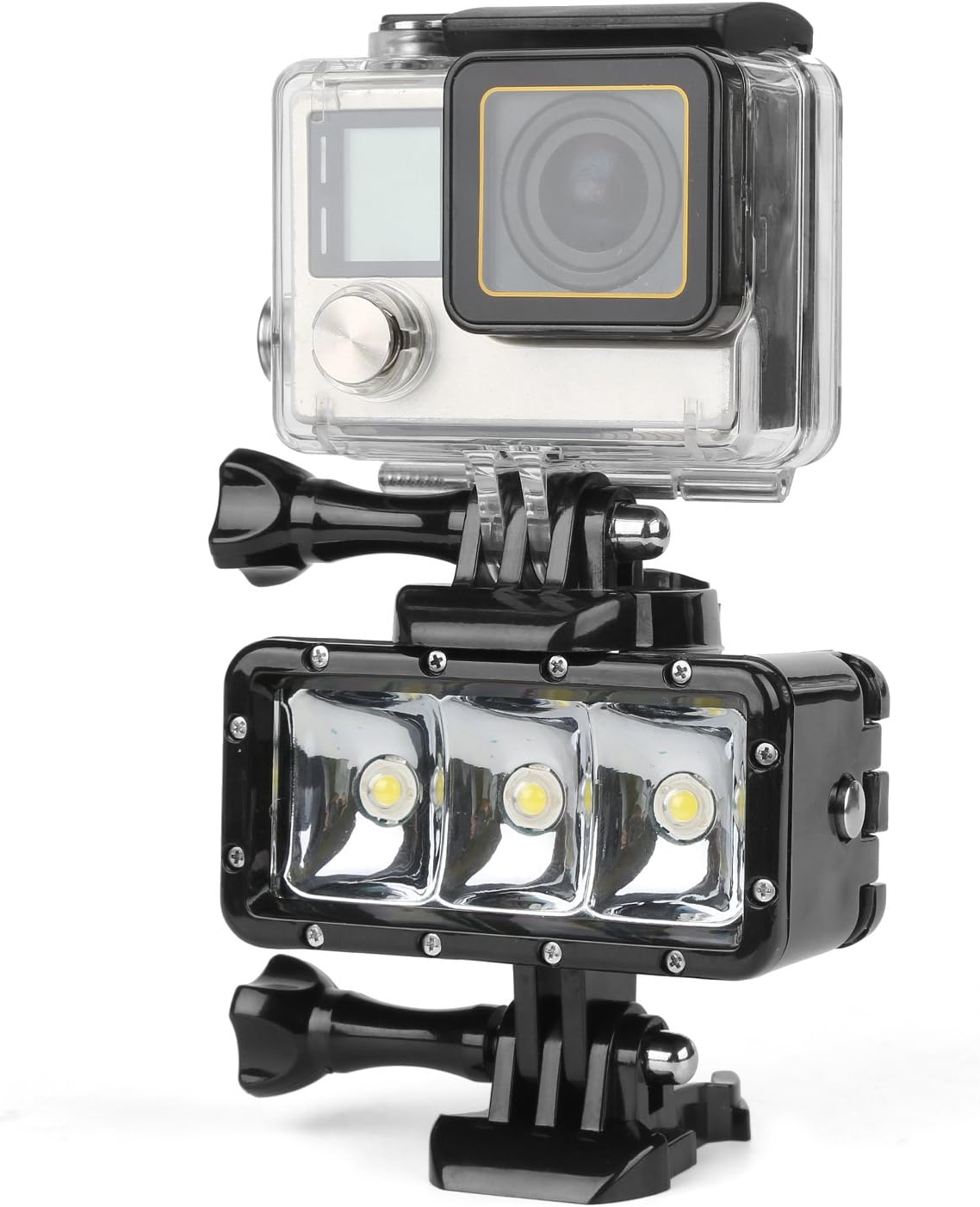 Diving Underwater Light for Go pro Hero 13/12/11/10/9/8/7/6/5/4/3, Waterproof up to 30M(98.4 ft),Camera Video Light for Insta360 Ace Pro 2/1, for DJI Osmo Action Camera