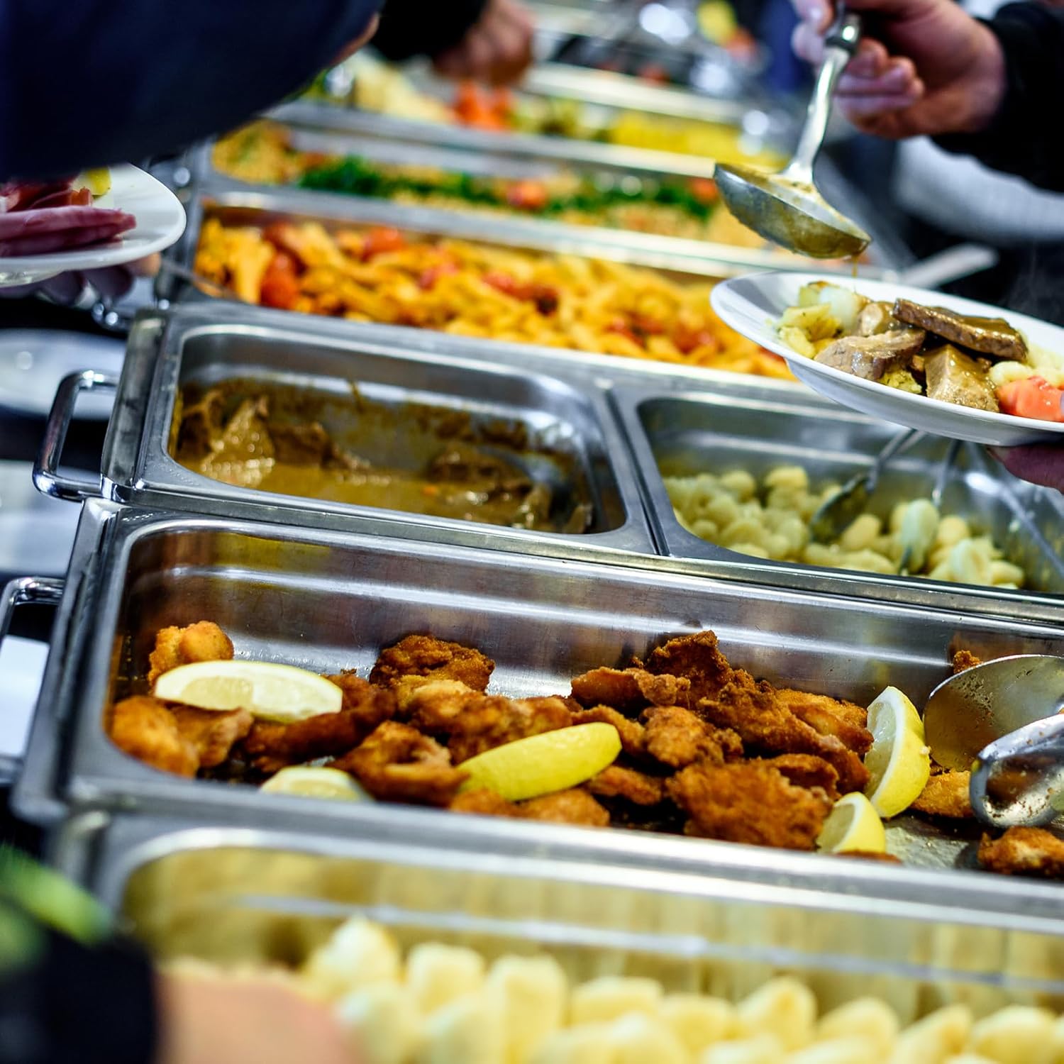 6 Pack Half Size Hotel Pans,1/2 Size 2.5 Inch Deep Stainless Steel Steam Table Pans Half Pans for Chafing Dishes, Breading Trays for Hotel Chafing Dishes Buffet Hotel Party - Image 4