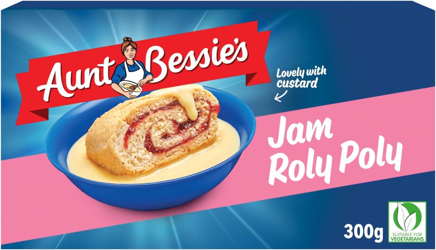 Aunt Bessie's Jam Roly Poly, 300g (Frozen)