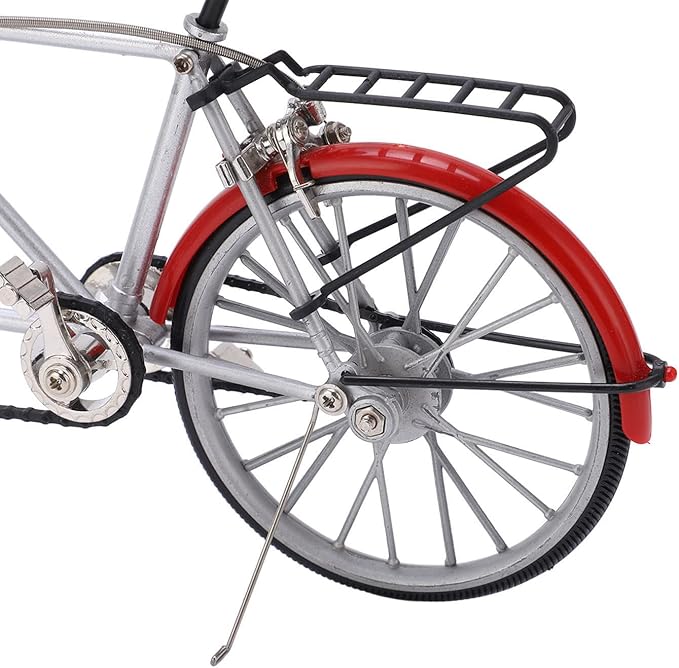 Modelo de bicicleta mini tándem de aleación realista miniatura 4