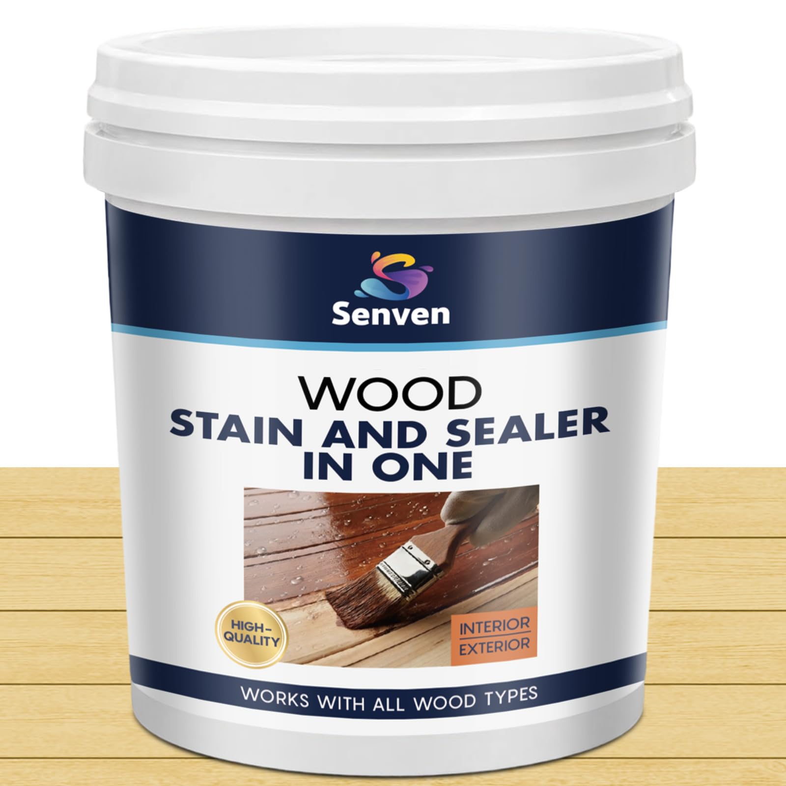 Wood Stain and Sealer in One, Polyurethane Wood Finish Water Based Polyurethane Clear Gloss Wood Protection Polyurethanes Waterproof Coating, Fast Dry Polyurethanes Sealant, Easy Clean Up 35oz