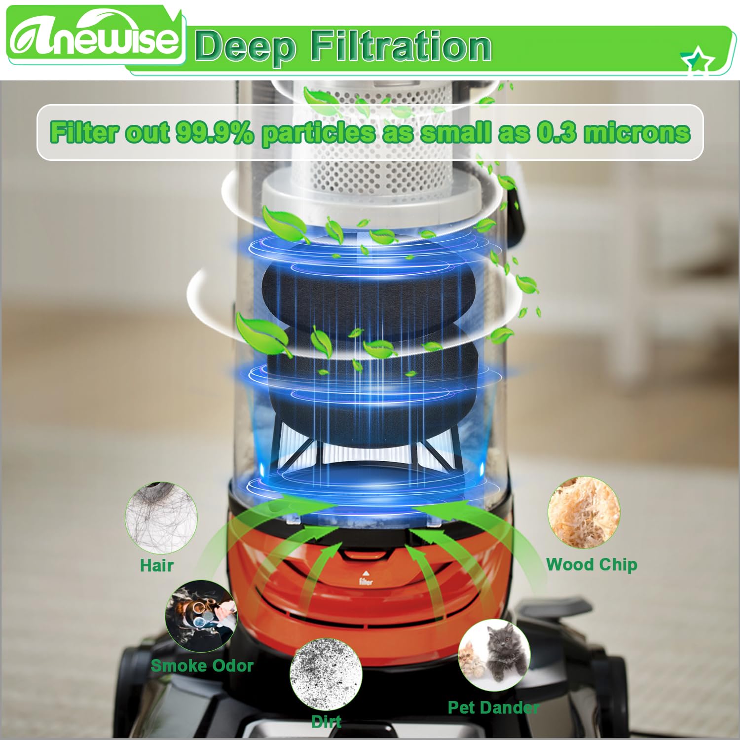 Spares2go Direct Cup Base Filtro Compatibile Con Bissell Cleanview Easy Compact Aspirapolvere - Foto 4