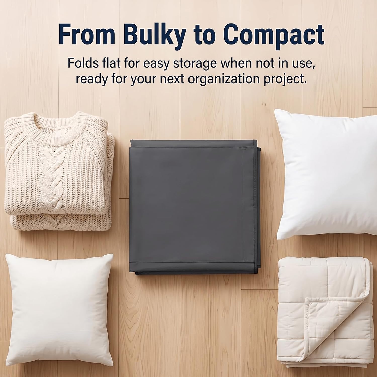 Spacious Moving Storage Bin & Blanket Bags，2：L(22 * 22 * 17.7in)