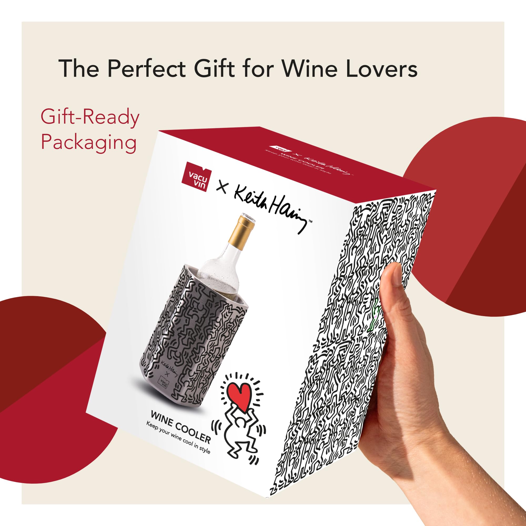 Vacu Vin Wine Chiller – Wine Cooler Bucket – HIVE Keith Haring – 1 Pack — Amazon image 7