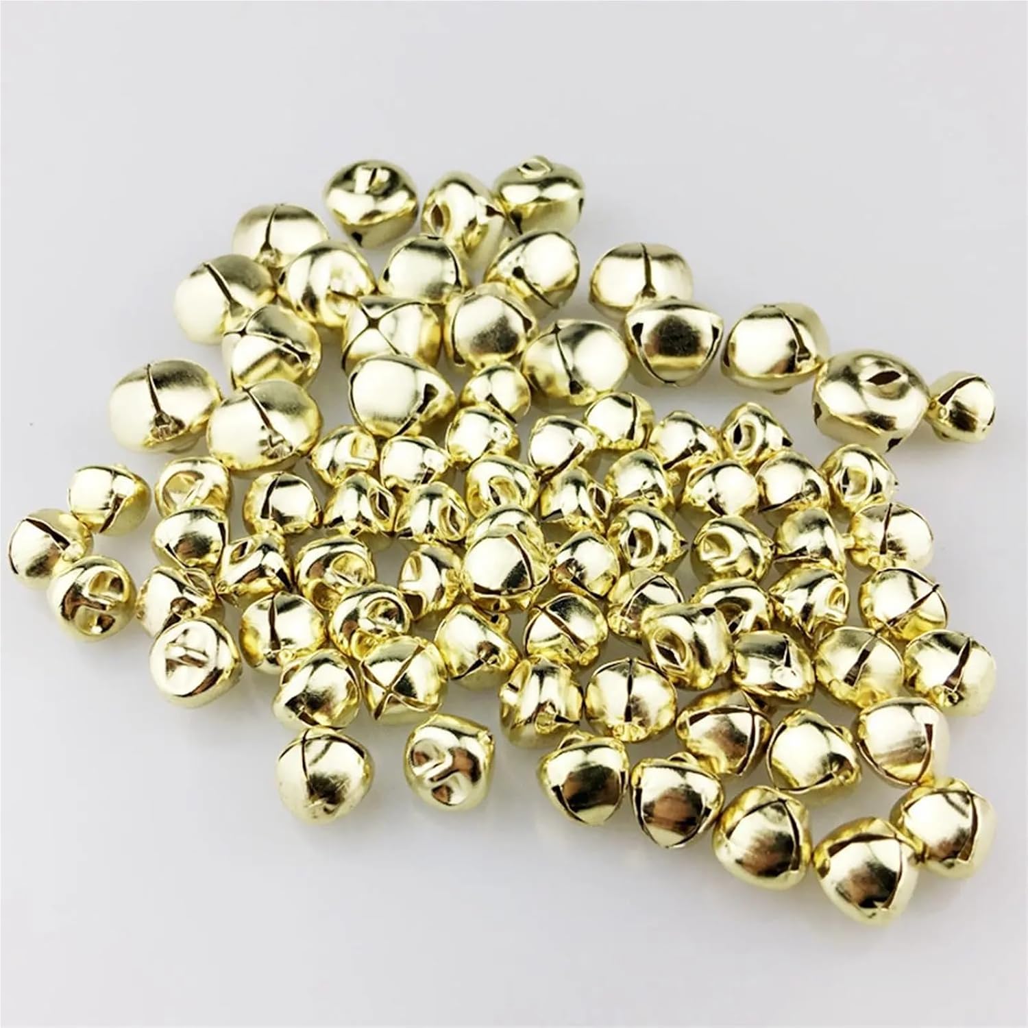Jingle Bells for Crafting 400 Pieces Jingle Bells, 15mm Metal Jingle Bells Mini Craft Bells Beads for DIY Gold