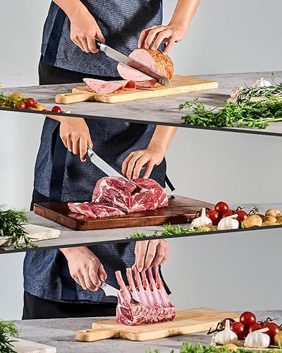 Miniatura 2 de KYOKU Samurai Series - Juego de 3 cuchillos de cocina de 6.5 pulgadas, cuchillo de deshuesar de 12 pulgadas, cuchillo de carnicero de 10 pulgadas,