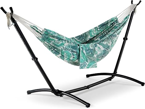 Vonhaus Hammock with Stand, Freestanding 2 Person Garden Hammock, Ibiza