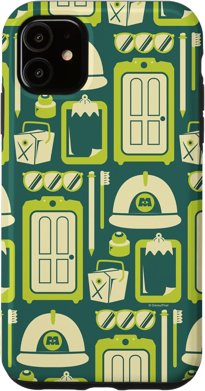 iPhone 13 Disney Pixar Monsters Inc. Patterned Green Doors Case
