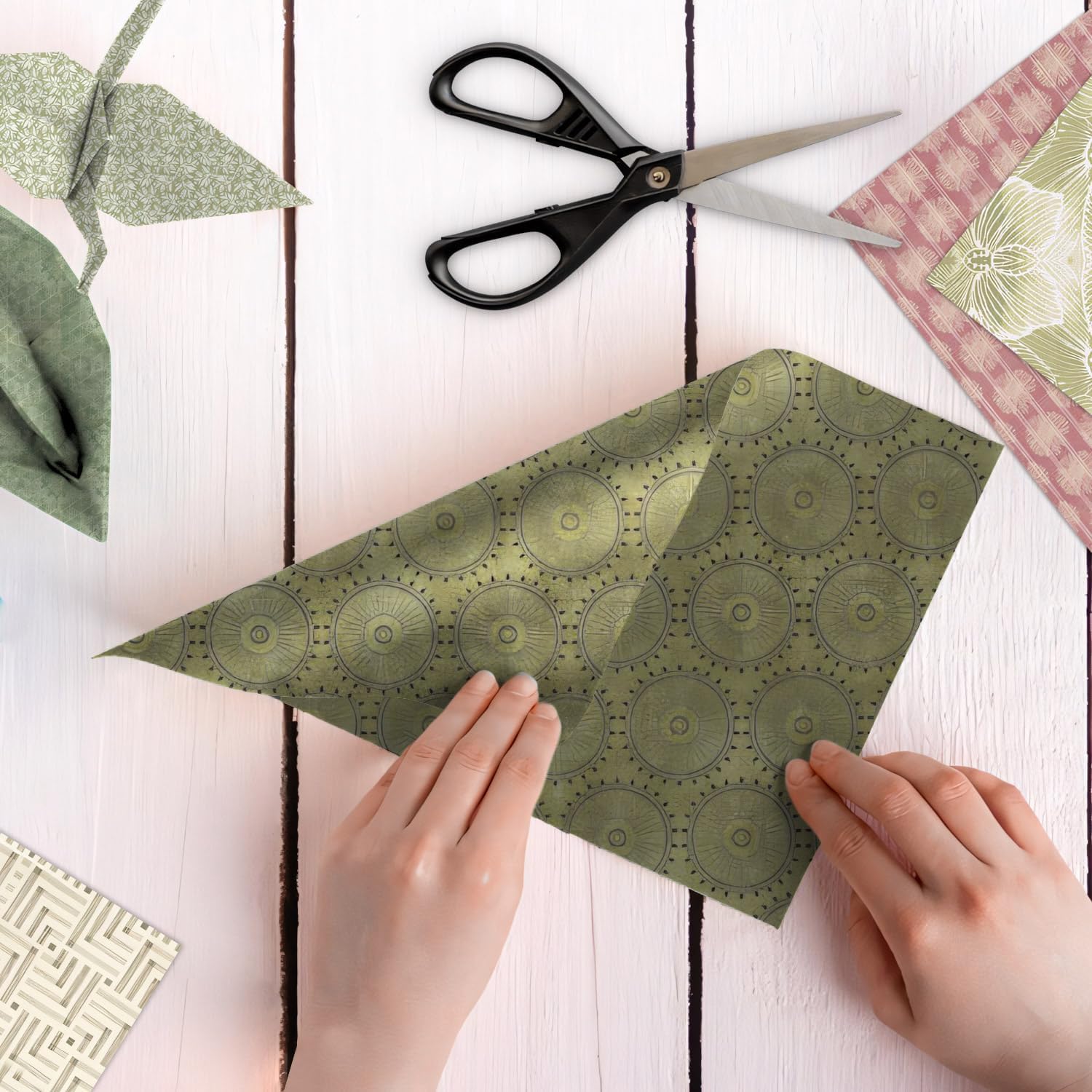 Spring Scrapbook Paper Vintage Green Vine Patterned Paper Pad 12×12,24 Sheets Double-Sided Bobo Floral Scrapbooking CardStock Papers Pad for Holiday Cardmaking DIY Origami Papers. image 2