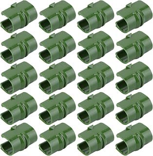 20pcs Greenhouse Tube Buckle and Netting Clamp Set 20mm for Garden Film Support and Tunnel Frame Clips Gardening Accessories