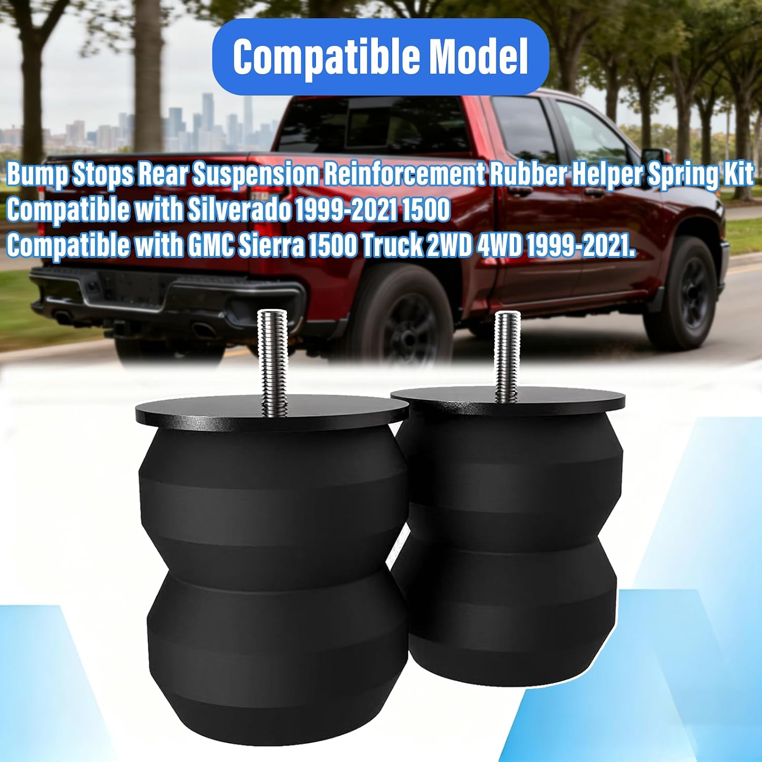 Rear Suspension Reinforcement Rubber Helper Spring Kit GMRCK15S