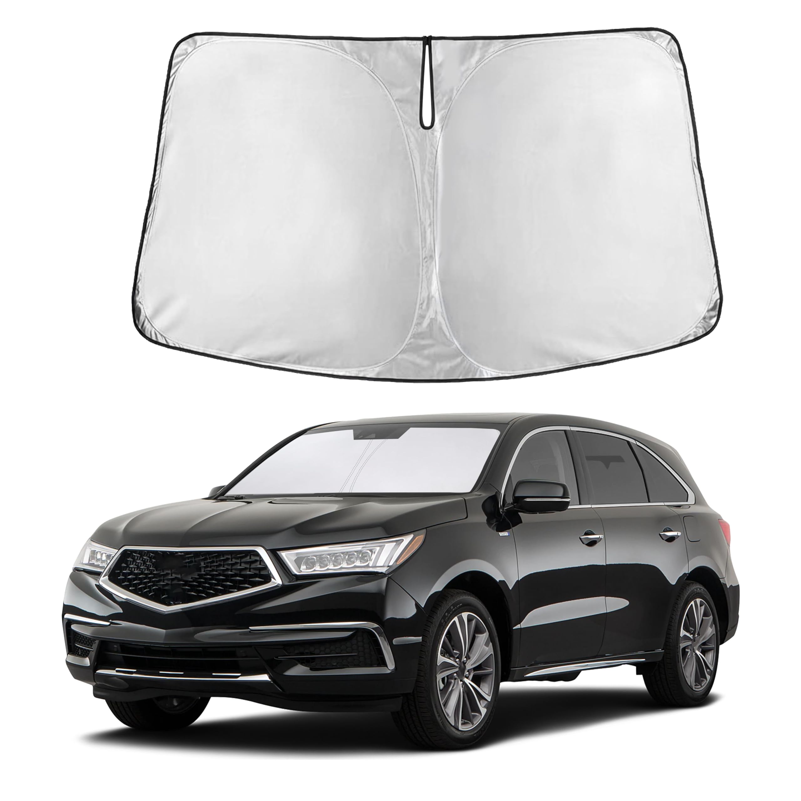 Autovir Windshield Sun Shade Fit for 2014-2018 2019 2020 Acura MDX Sunshade, Front Car Window Shades Sun Visor, Blocks UV Rays & Heat, Car Accessories Fit for Acura MDX 2014-2020