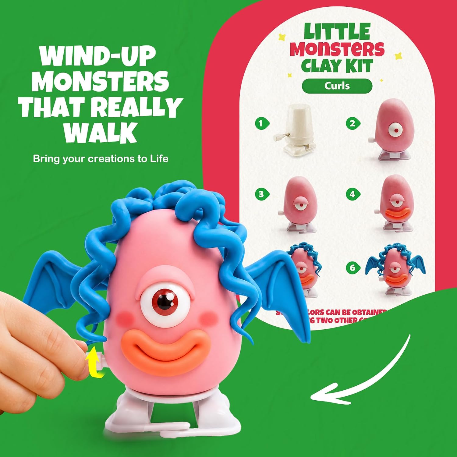 Air Dry Clay Kit for Kids, 12 Monsters Modeling Magic Clay Sculpting Set, DIY Party Favors Arts & Crafts for Kids Ages 4-12, Ultra Light & Soft, Safe & Non-Stick with Tools & Tutorials