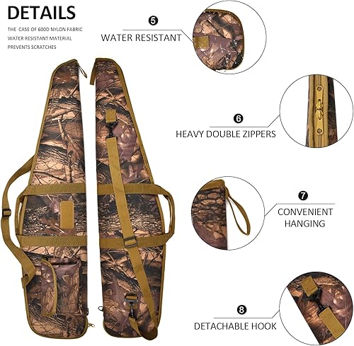 Miniatura 6 de AUMTISC Funda suave para pistola de rifle de 414549 pulgadas, bolsa de transporte para rifles de alcance con correa de hombro ajustable y bolsillo