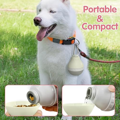 Miniatura 3 de Botella de agua portátil para perros con hebilla colgante para actividades al aire libre de perros, contenedor de almacenamiento de alimentos para