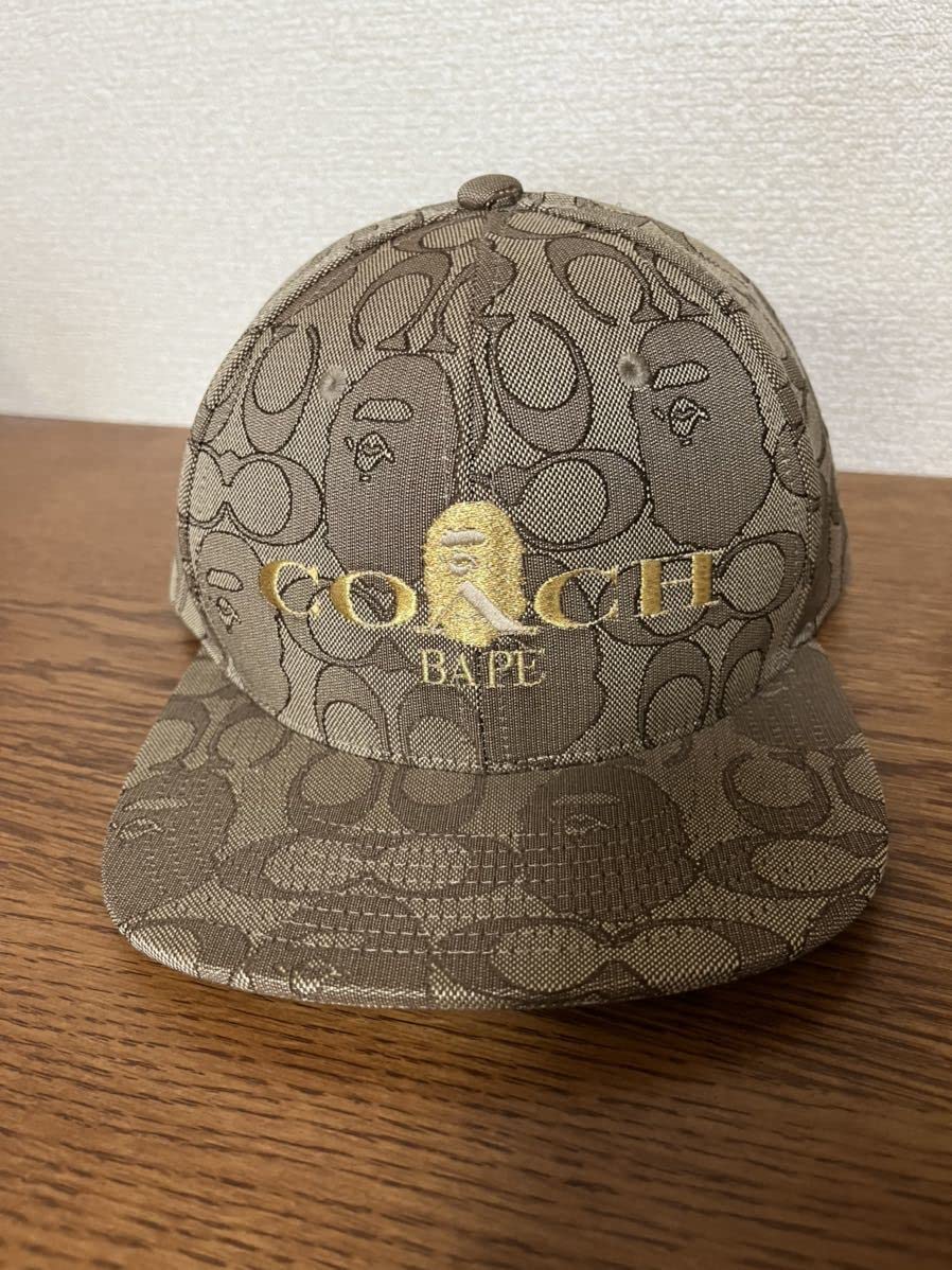 再追加販売 【美品】COACH×BAPE コーチ ベイプ エイプ ベースボール