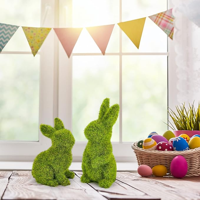 Adorable Moss Bunny Easter Decorations for Pinterest