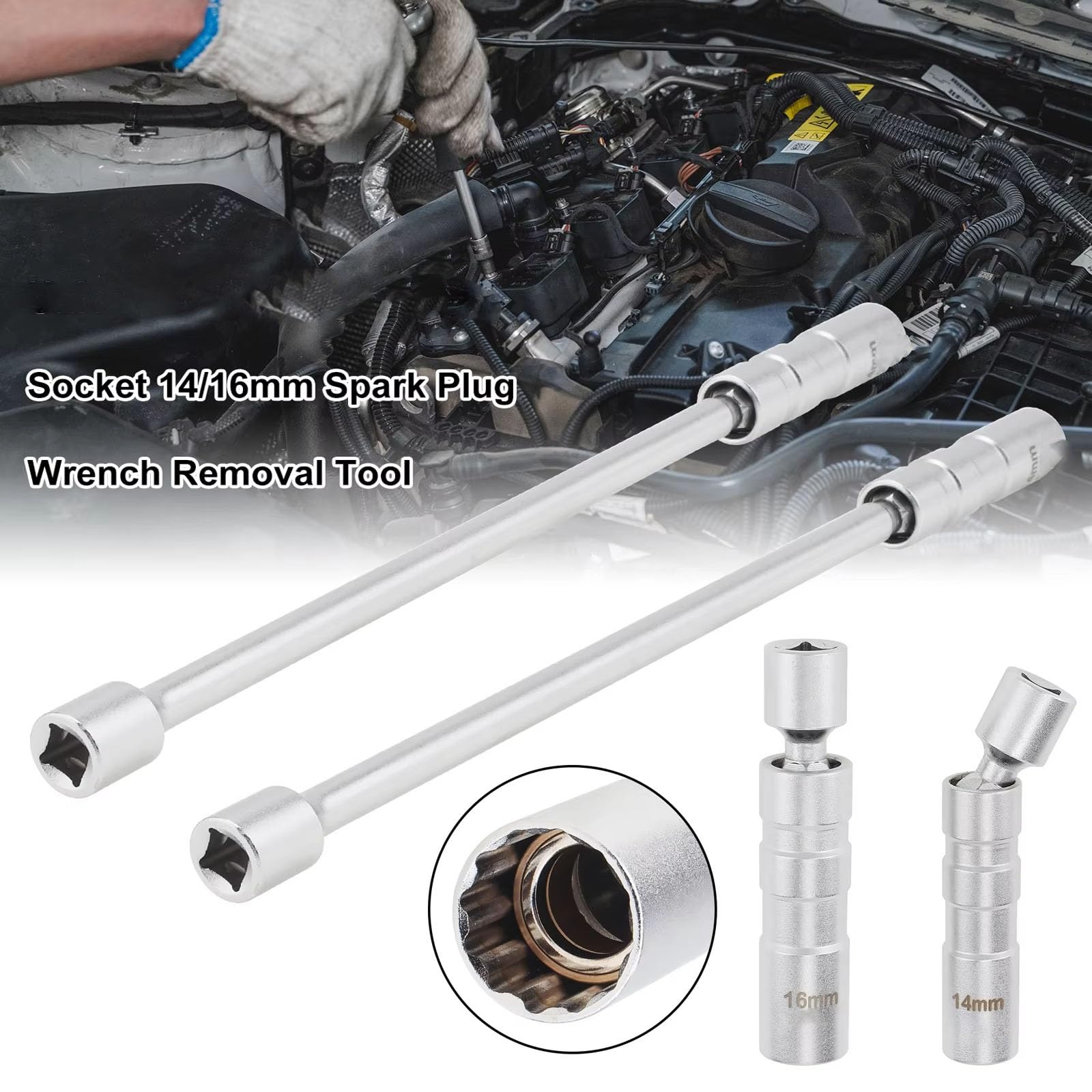 Magnetisch Zündkerzen Schlüssel Auto Erweiterte Motoren Magnetische Für Zündkerze Sockel Für Wand Zündung Entfernung Werkzeuge 2 Stücke 16mm Kompatibel Mit