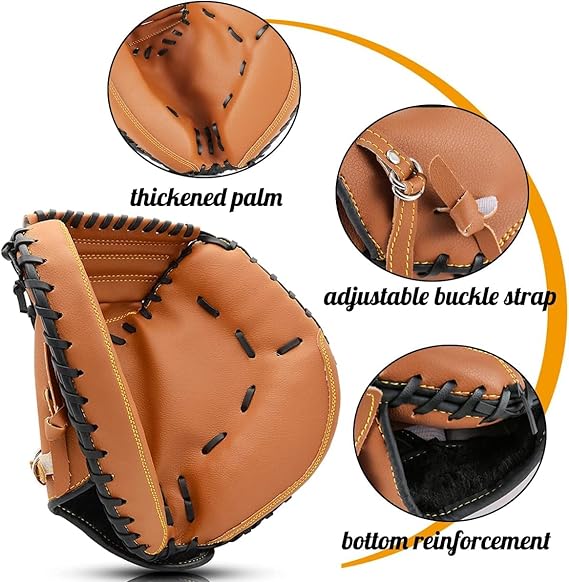 Baseball Catcher Glove, 3PCS Hard Baseball Ball