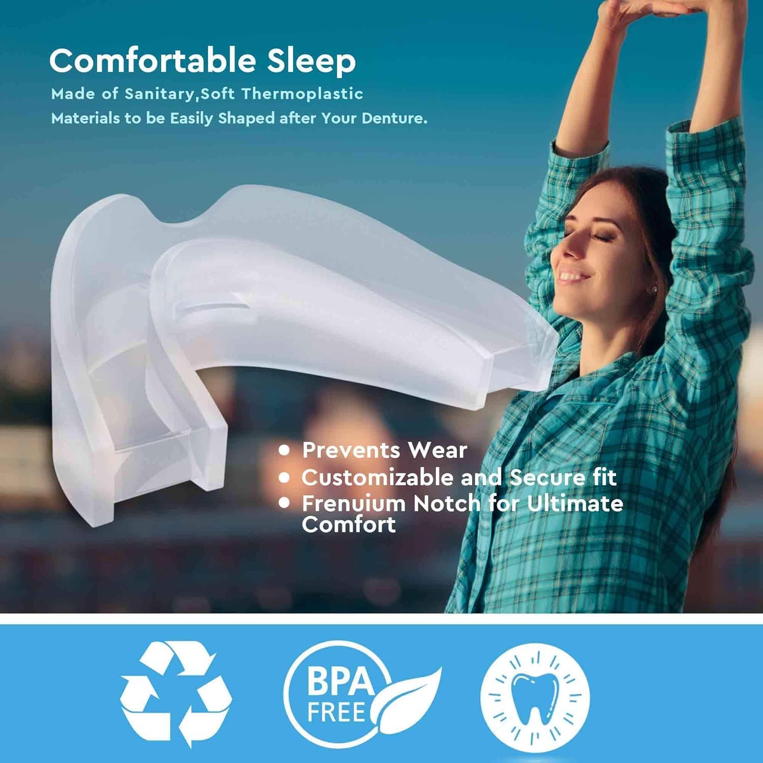 Anti Snoring Device MouthGuard for Sleeping – Clinically Proven Anti Snore Device, Adjustable & Comfortable Mouthpiece for Better Sleep - Image 4