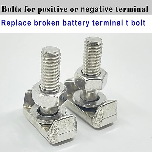 Miniatura 6 de Paquete de 4 terminales de batería 19116852 compatibles con Chevy BMW GMC Volkswagen 64740 Kit de pernos tensores de cable de batería 6X0915138