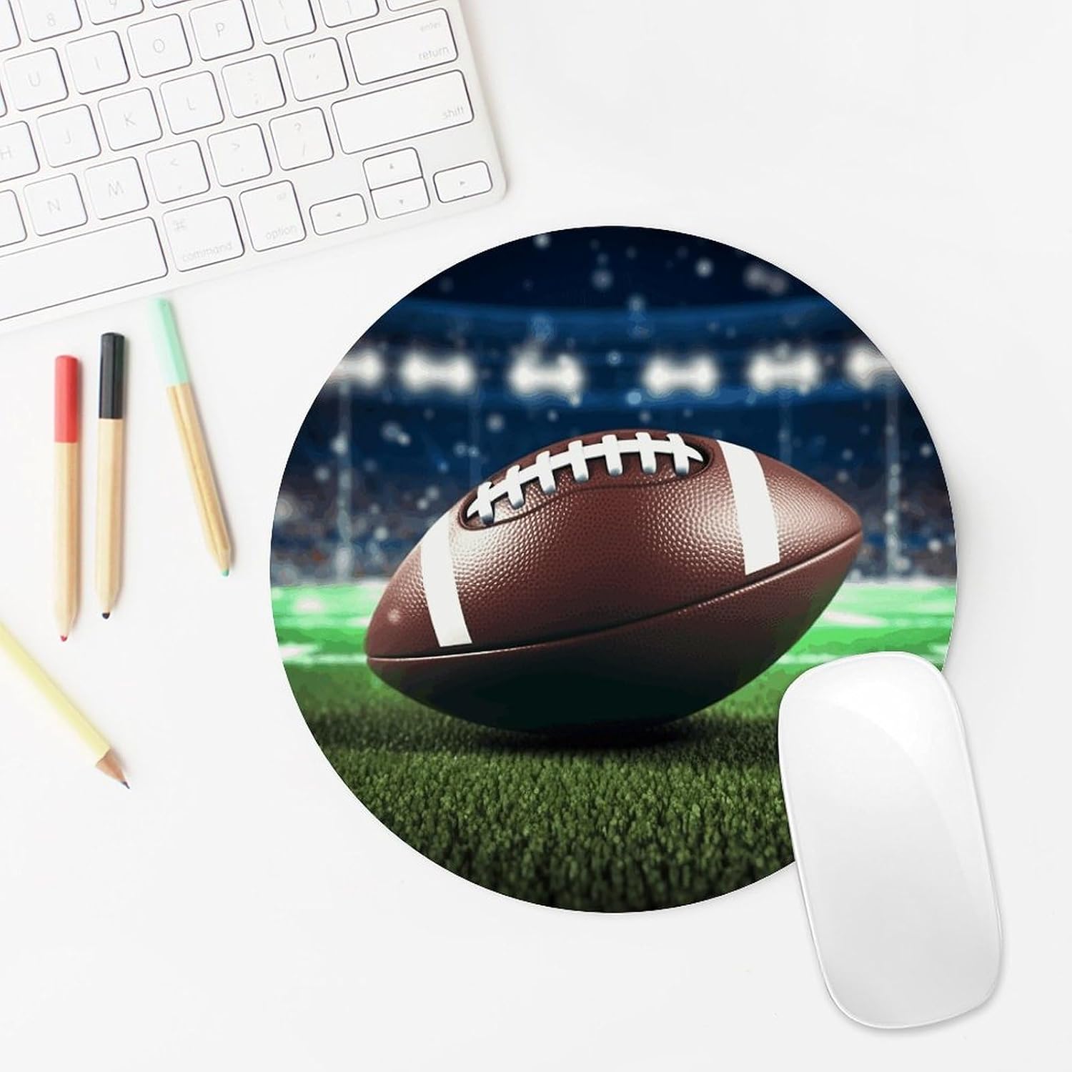 Round Mouse Pad for Office 7.8x7.8in, E-Sports Essential Computer Mouse Mat image 5